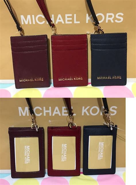 lanyard with id holder michael kors|mk badge holder.